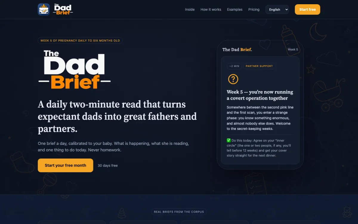 The Dad Brief — website by SpringBox